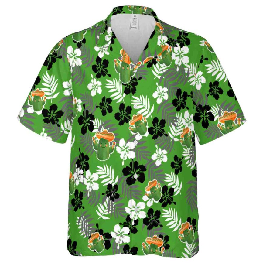 Cactus Leafy Hibiscus Hawaiian Shirt Fashion forward