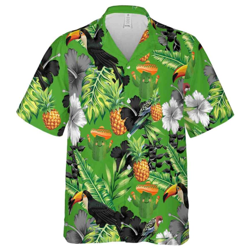 Cactus Leafy Toucan Hawaiian Shirt Fashion forward