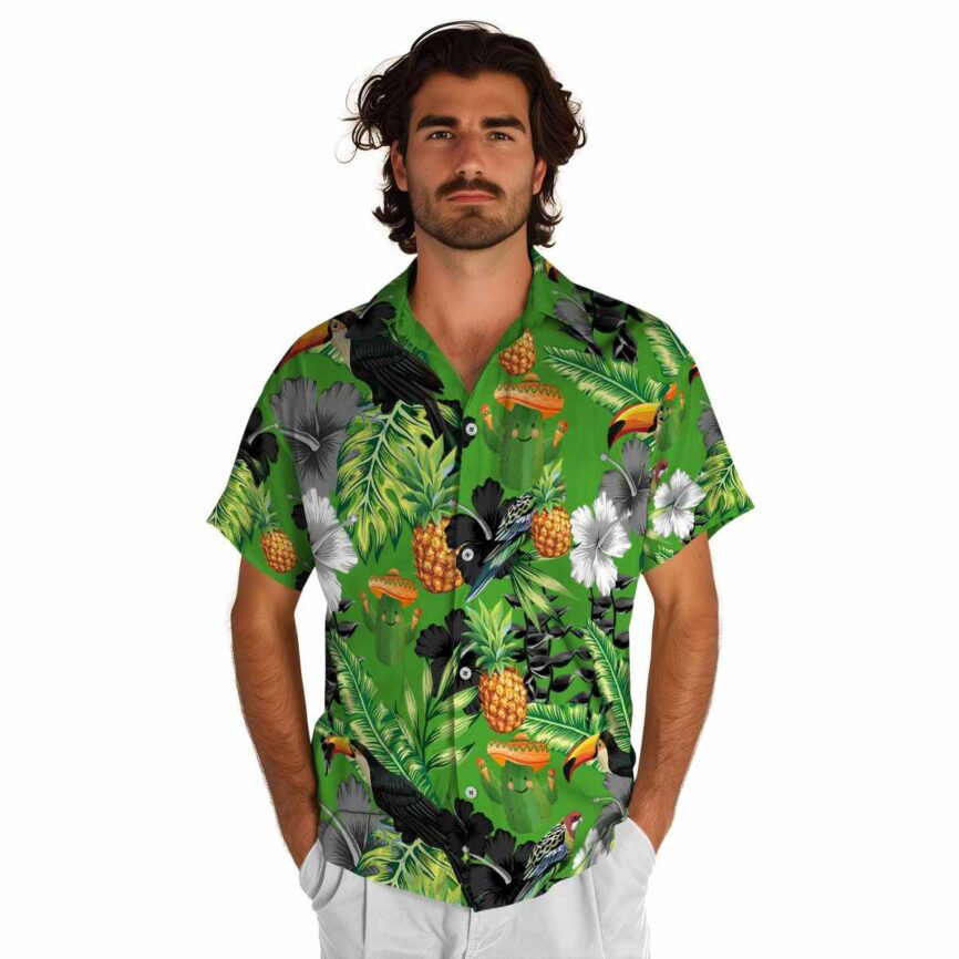 Cactus Leafy Toucan Hawaiian Shirt New Arrival