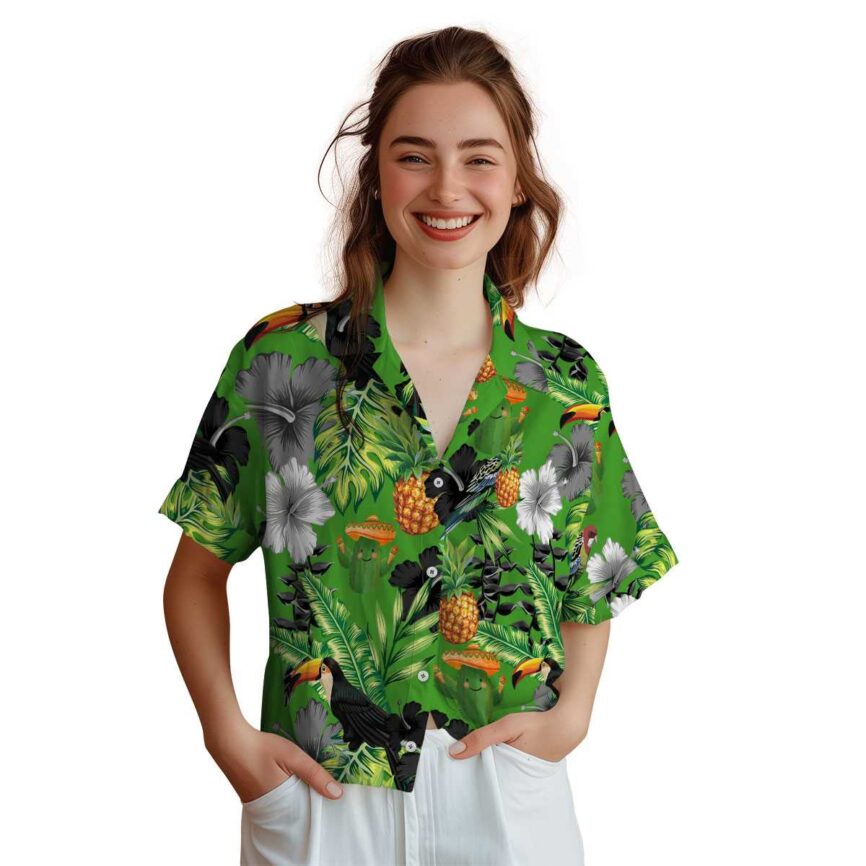 Cactus Leafy Toucan Hawaiian Shirt Top rated