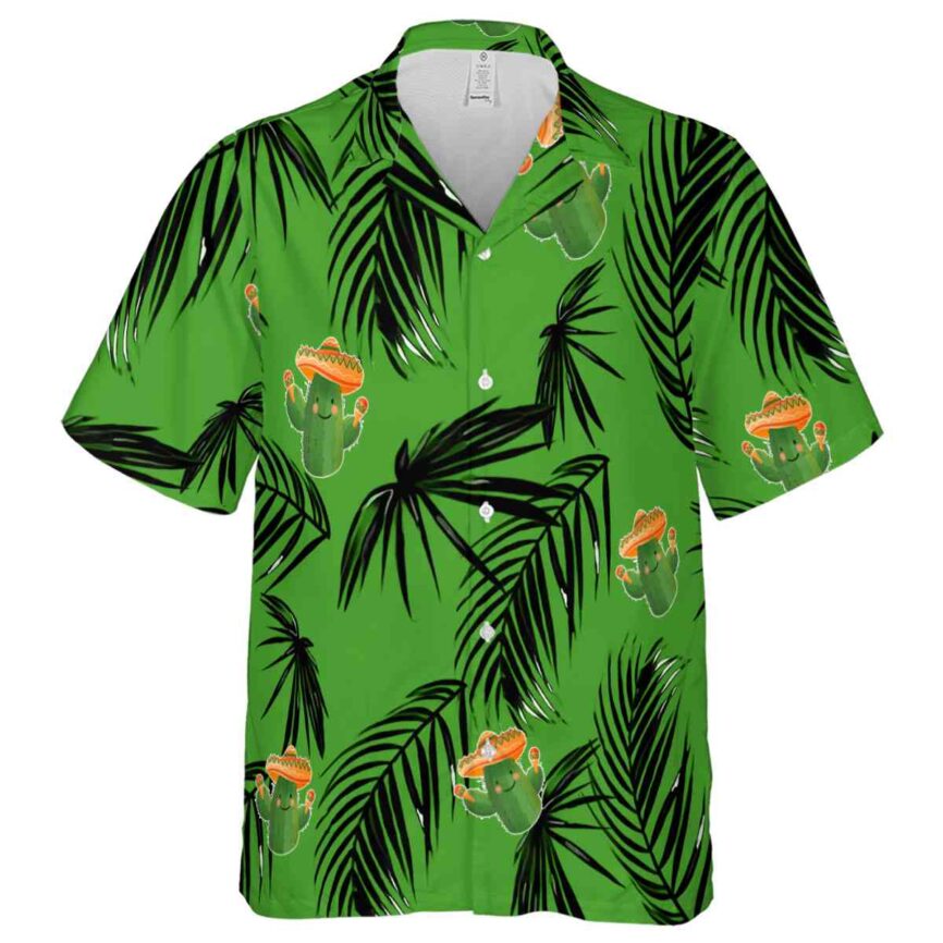 Cactus Monochrome Palm Hawaiian Shirt Fashion forward