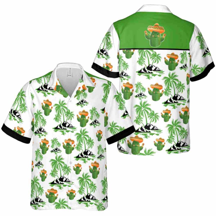 Cactus Palm Island Graphic Hawaiian Shirt Premium grade