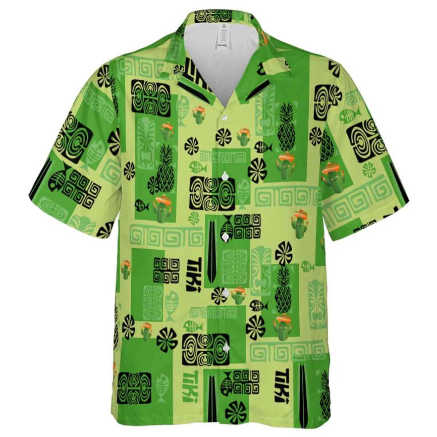 Cactus Tiki Motifs Hawaiian Shirt Fashion forward