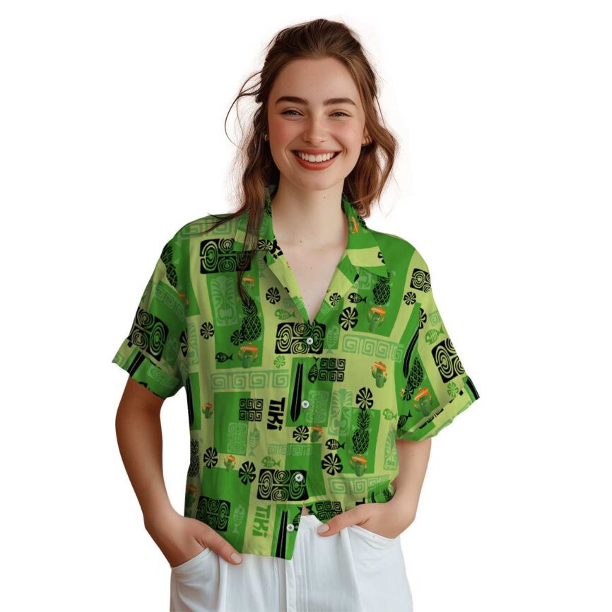 Cactus Tiki Motifs Hawaiian Shirt Top rated