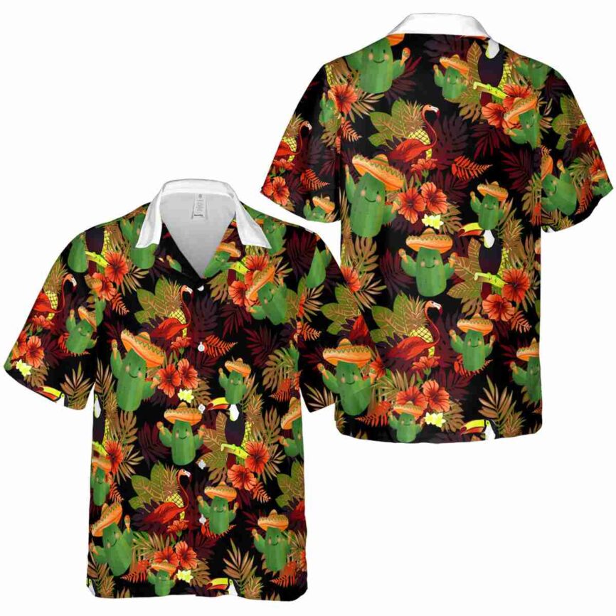 Cactus Tropical Bird Hawaiian Shirt Premium grade