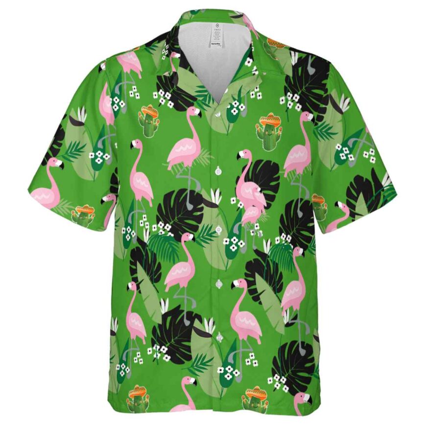 Cactus Tropical Flamingo Hawaiian Shirt Fashion forward