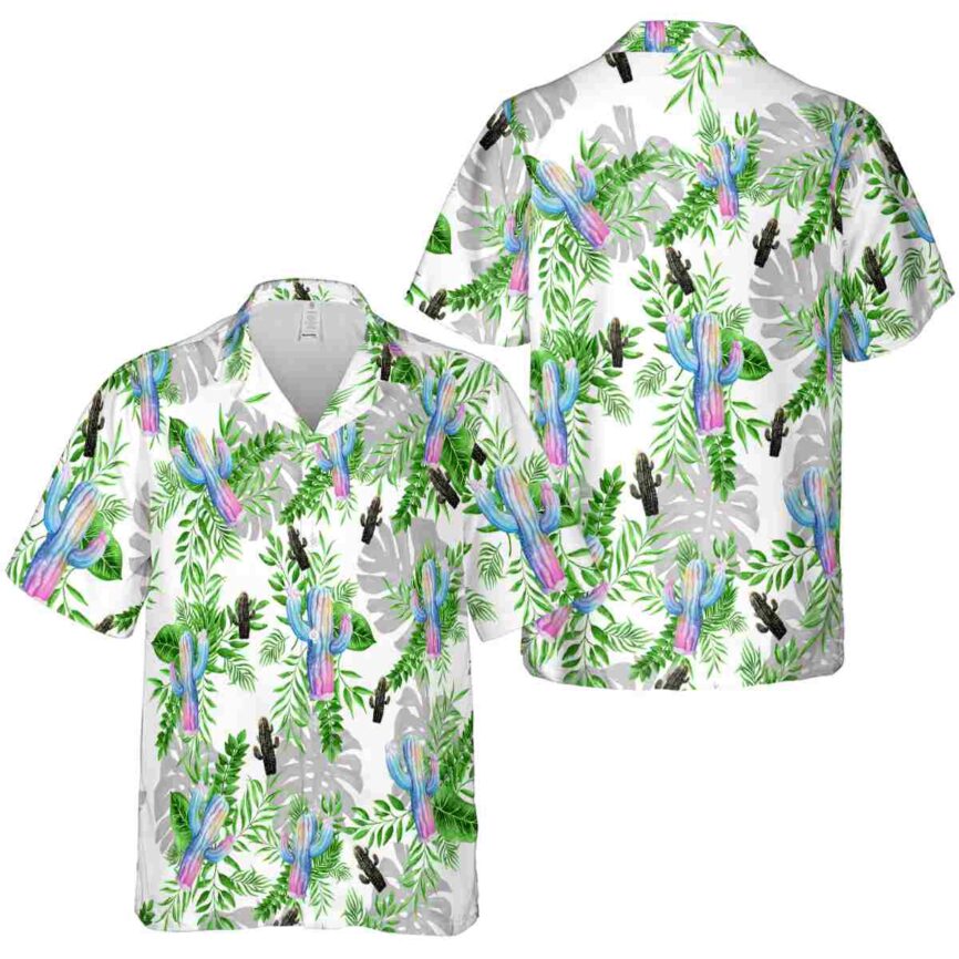 Cactus Tropical Fronds Hawaiian Shirt Premium grade