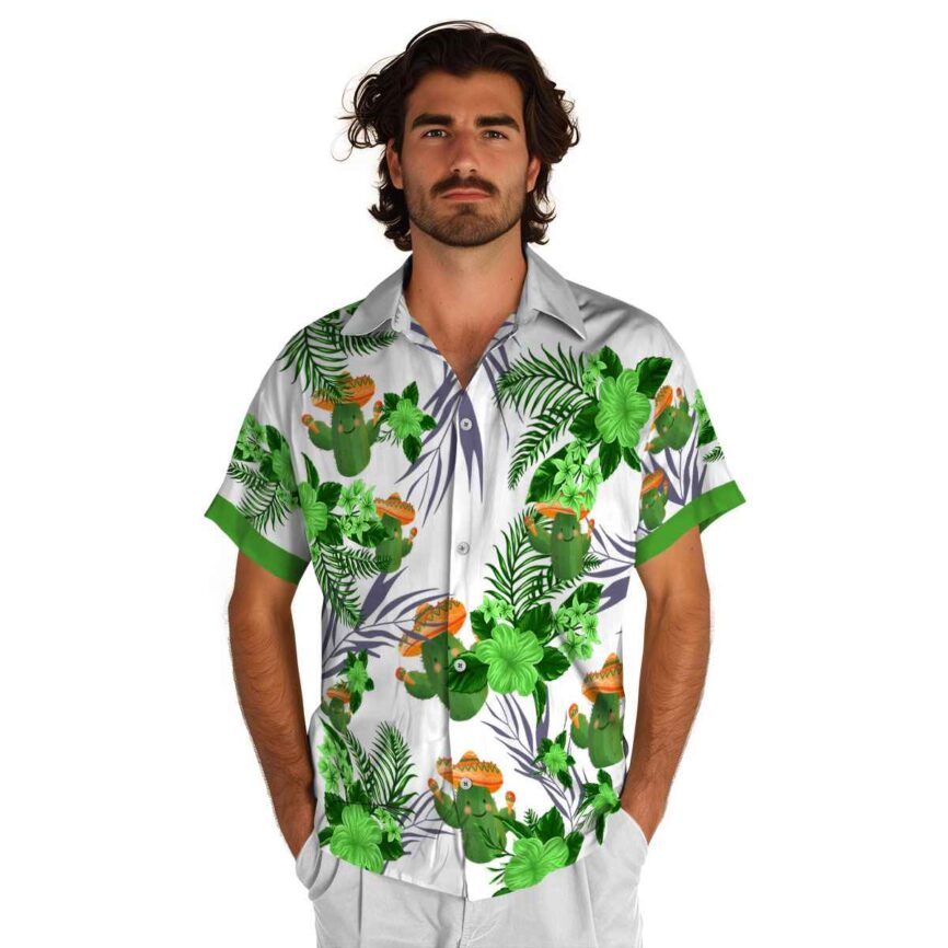 Cactus US Flag Floral Hawaiian Shirt New Arrival