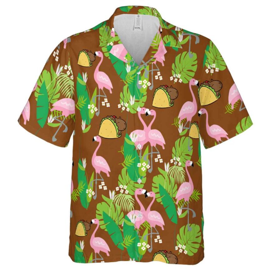 Capybara Flamingo Leaf Hawaiian Shirt Fashion forward