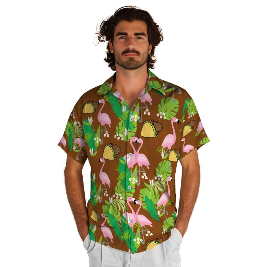 Capybara Flamingo Leaf Hawaiian Shirt New Arrival