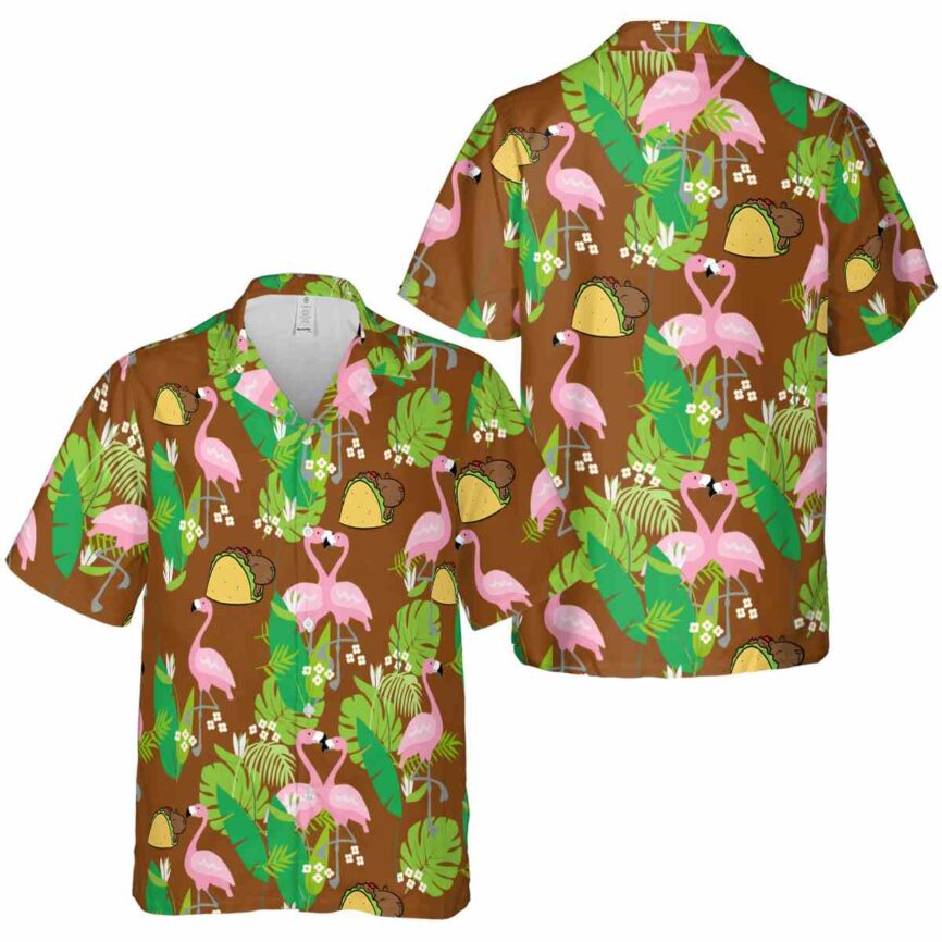 Capybara Flamingo Leaf Hawaiian Shirt Premium grade