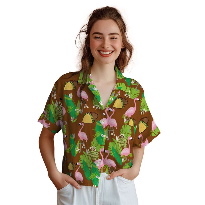 Capybara Flamingo Leaf Hawaiian Shirt Top rated