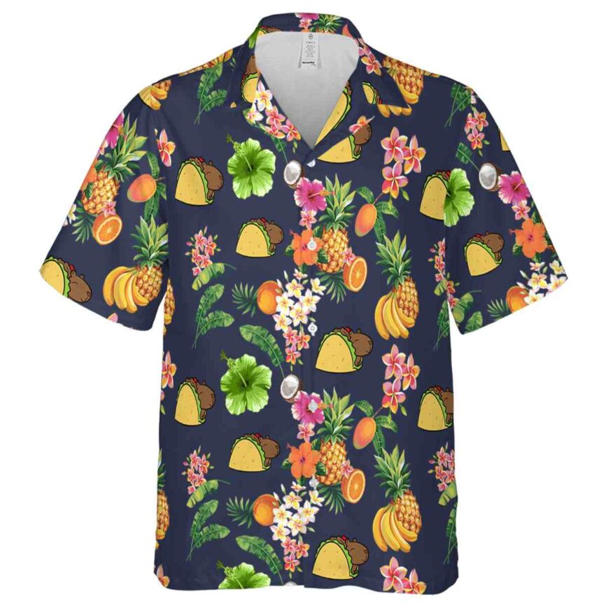 Capybara Fruit Pattern Hawaiian Shirt Fashion forward