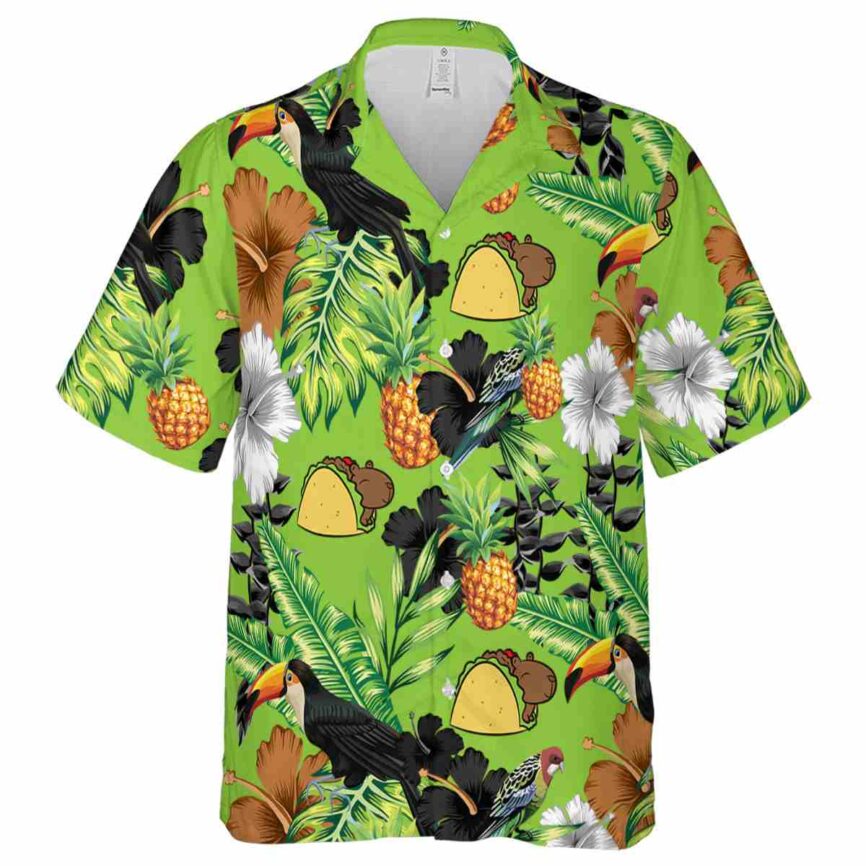 Capybara Leafy Toucan Hawaiian Shirt Fashion forward