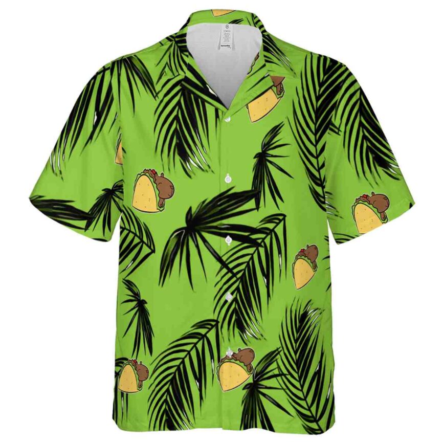 Capybara Monochrome Palm Hawaiian Shirt Fashion forward