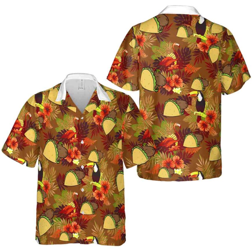 Capybara Tropical Bird Hawaiian Shirt Premium grade