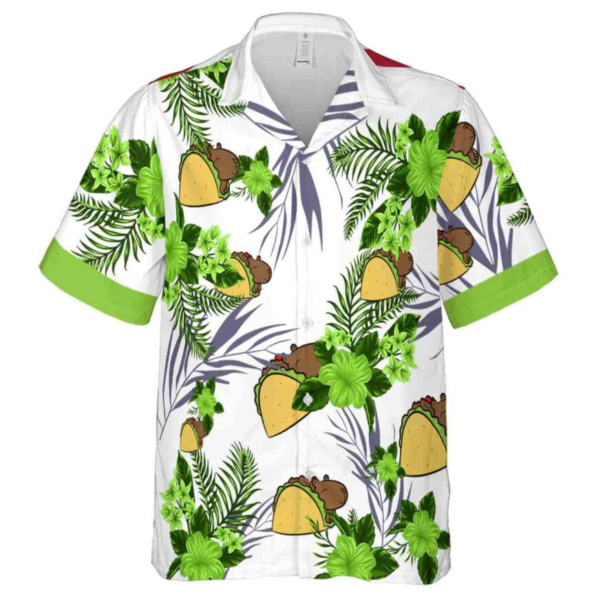 Capybara US Flag Floral Hawaiian Shirt Fashion forward