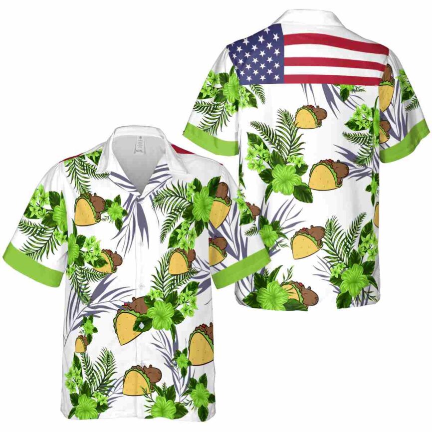 Capybara US Flag Floral Hawaiian Shirt Premium grade