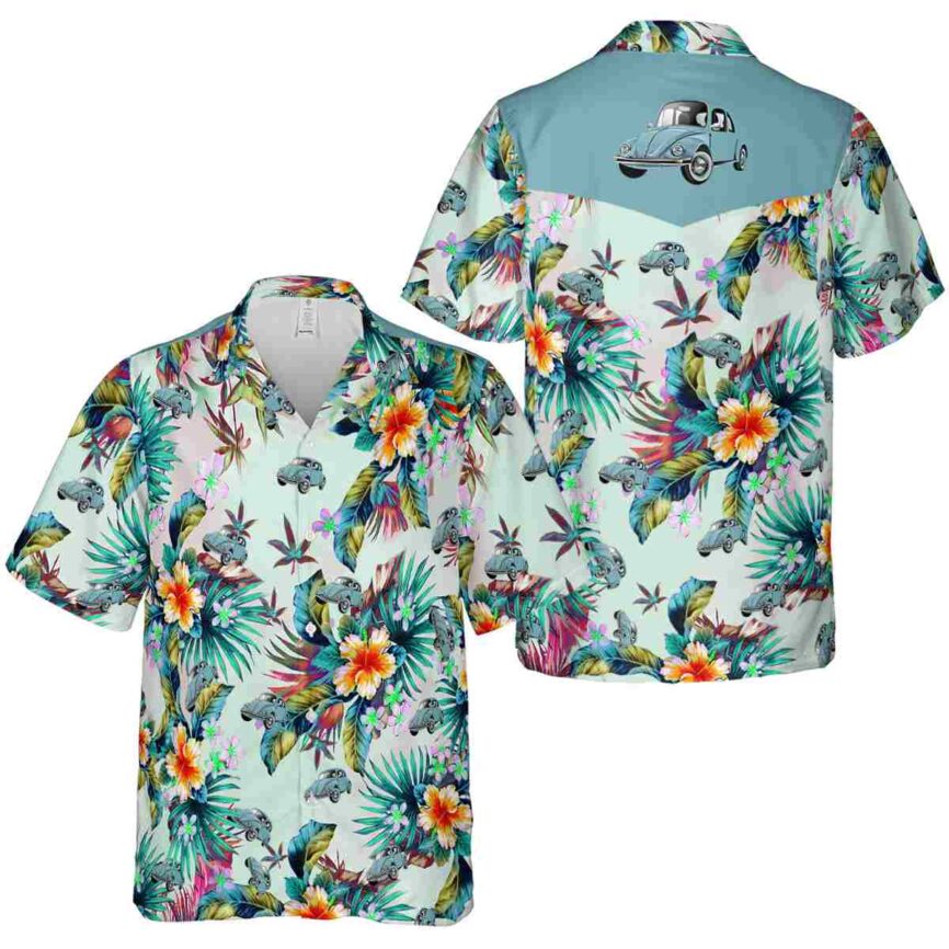 Car Floral Burst Hawaiian Shirt Premium grade