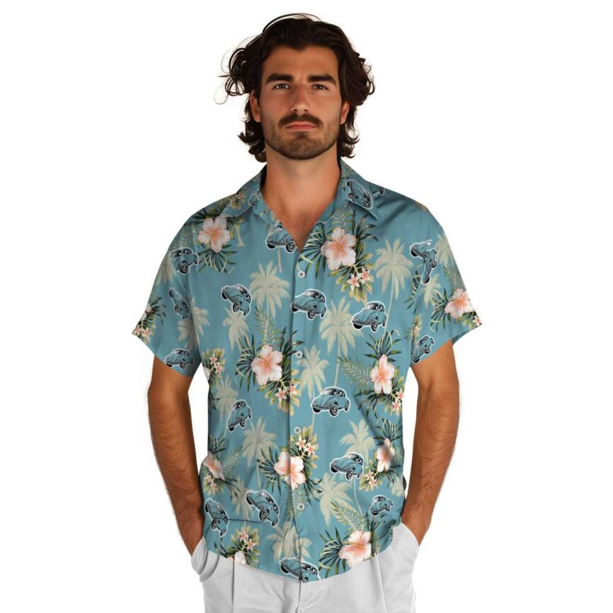 Car Hibiscus Palm Hawaiian Shirt New Arrival