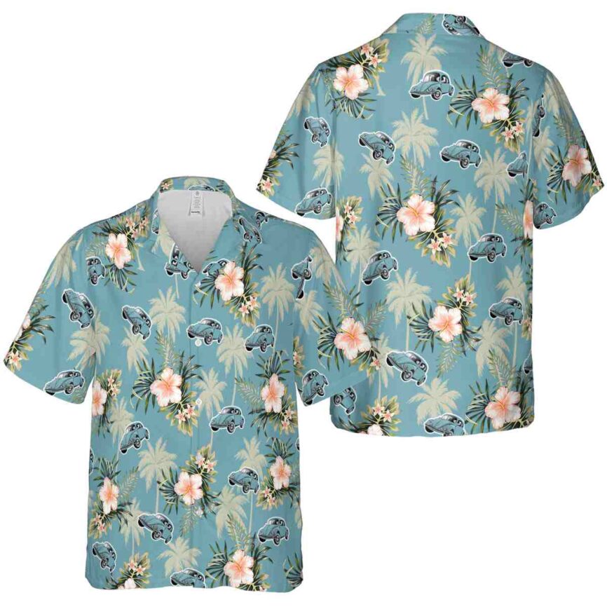 Car Hibiscus Palm Hawaiian Shirt Premium grade