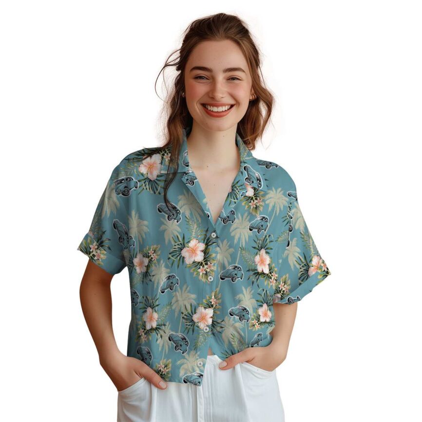 Car Hibiscus Palm Hawaiian Shirt Top rated