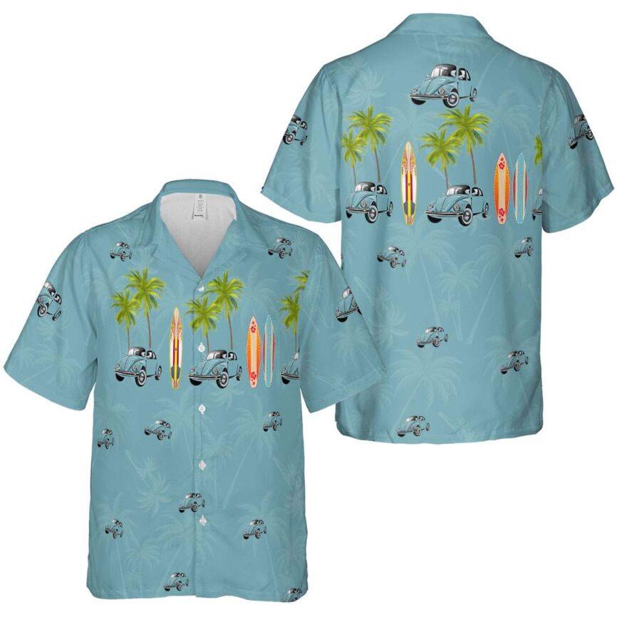 Car Island Theme Hawaiian Shirt Premium grade