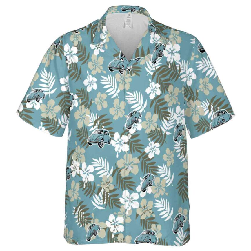 Car Leafy Hibiscus Hawaiian Shirt Fashion forward