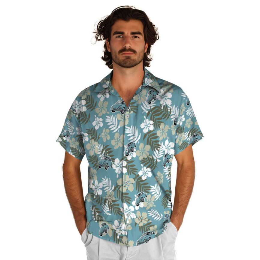 Car Leafy Hibiscus Hawaiian Shirt New Arrival