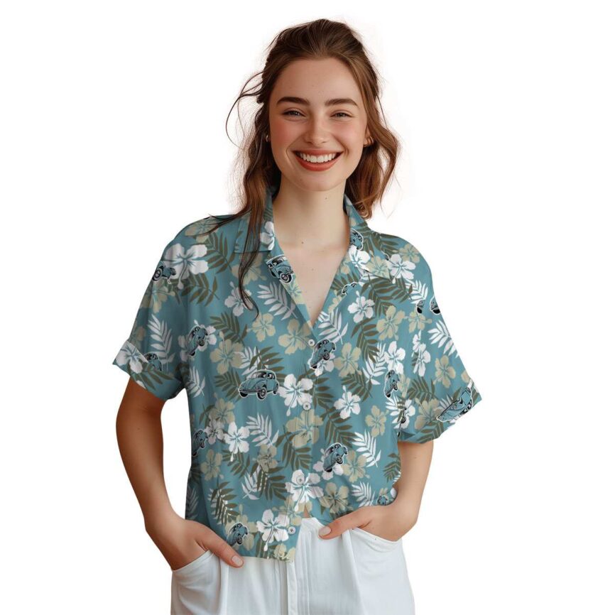 Car Leafy Hibiscus Hawaiian Shirt Top rated