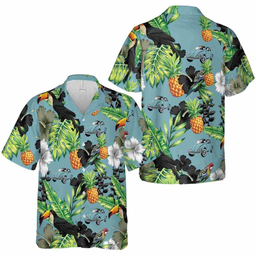 Car Leafy Toucan Hawaiian Shirt Premium grade