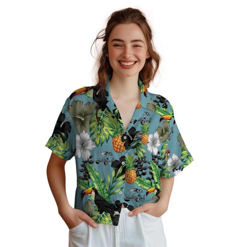 Car Leafy Toucan Hawaiian Shirt Top rated