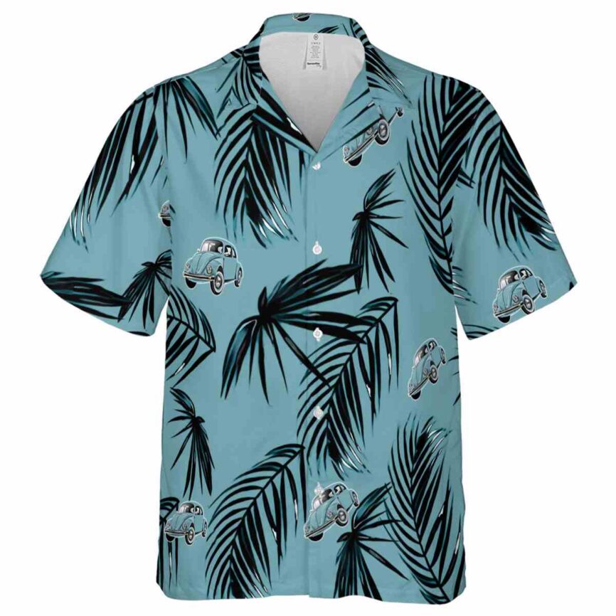 Car Monochrome Palm Hawaiian Shirt Fashion forward