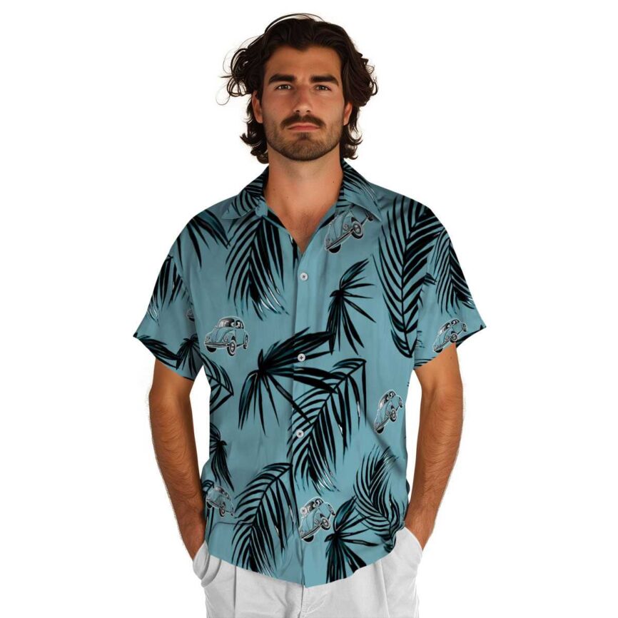 Car Monochrome Palm Hawaiian Shirt New Arrival