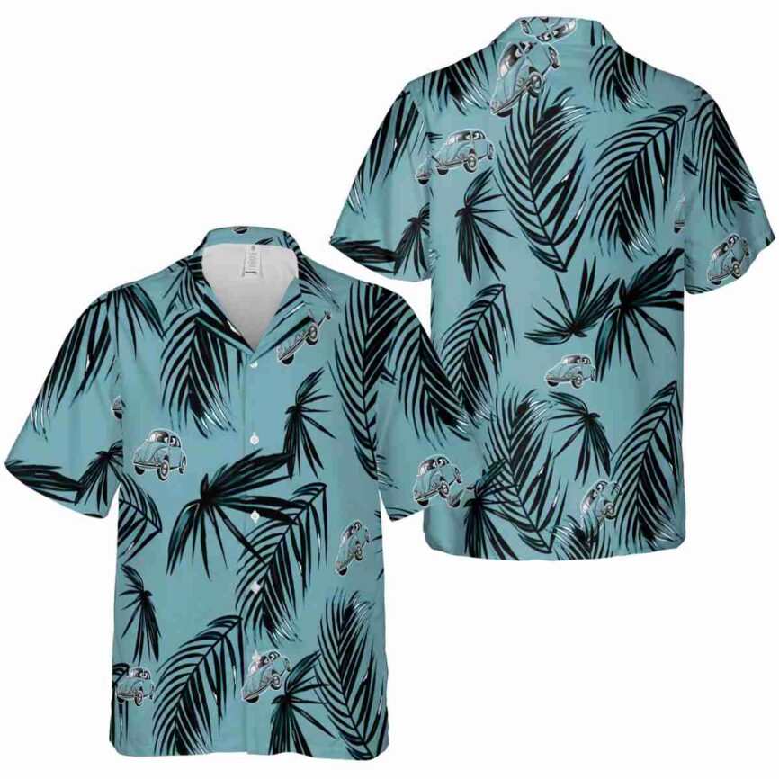 Car Monochrome Palm Hawaiian Shirt Premium grade