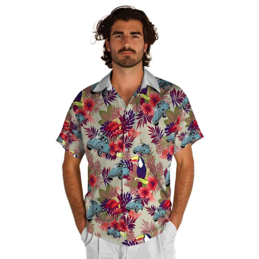 Car Tropical Bird Hawaiian Shirt New Arrival