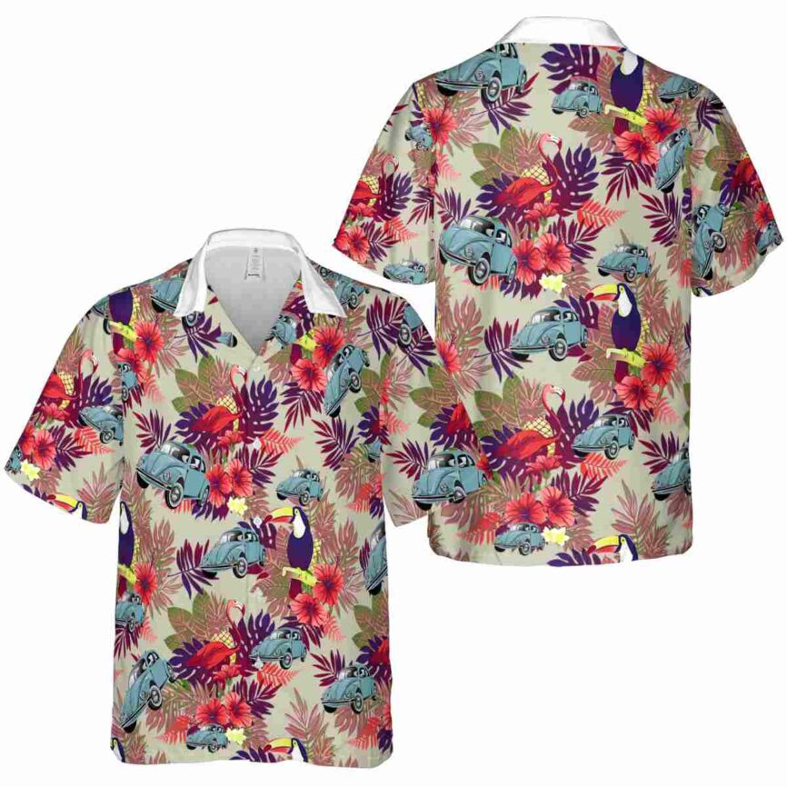 Car Tropical Bird Hawaiian Shirt Premium grade