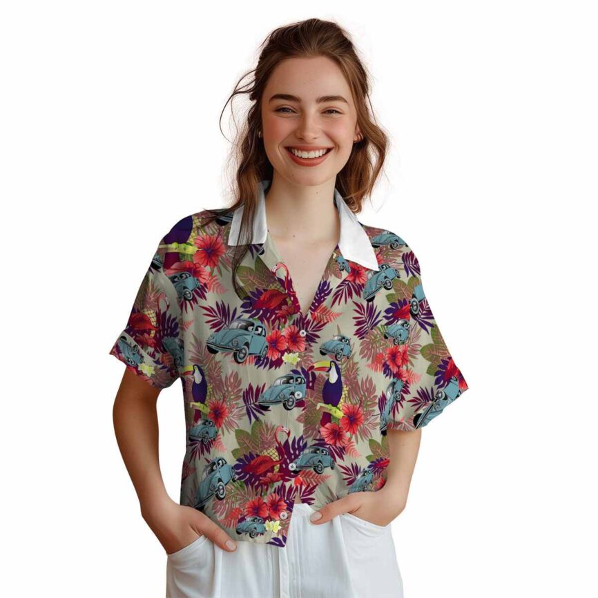 Car Tropical Bird Hawaiian Shirt Top rated