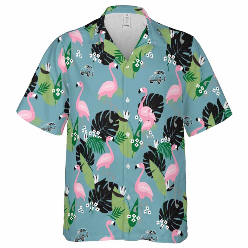 Car Tropical Flamingo Hawaiian Shirt Fashion forward