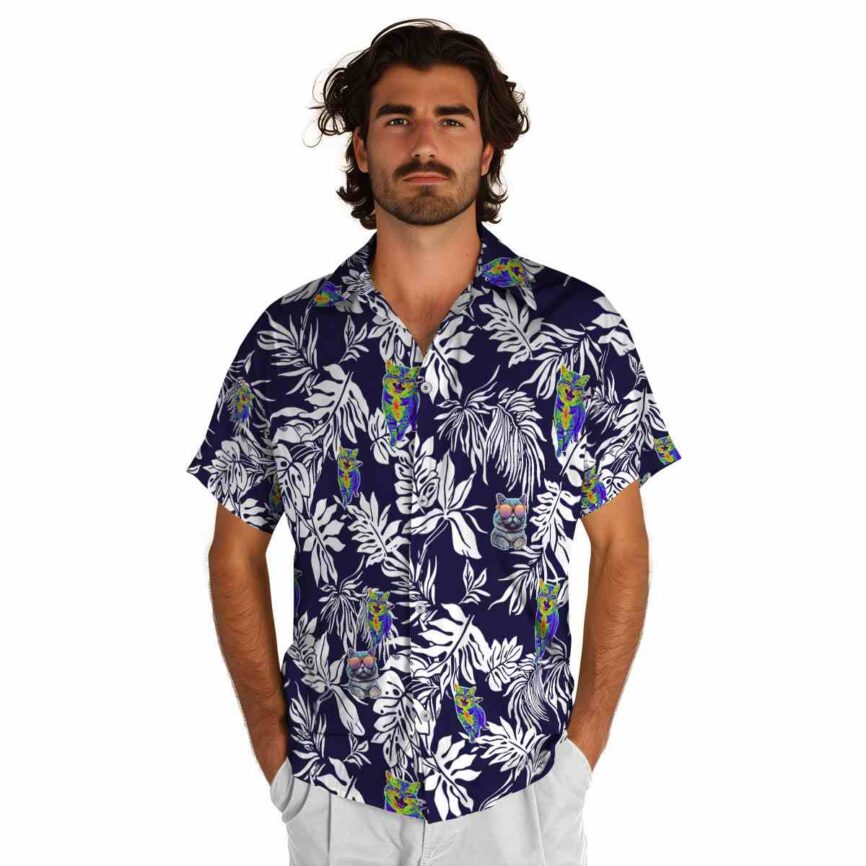 Cat Bold Foliage Hawaiian Shirt New Arrival