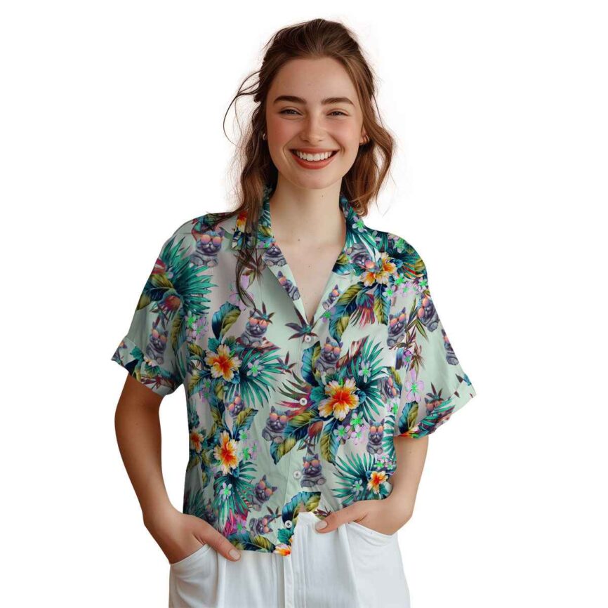 Cat Floral Burst Hawaiian Shirt Top rated