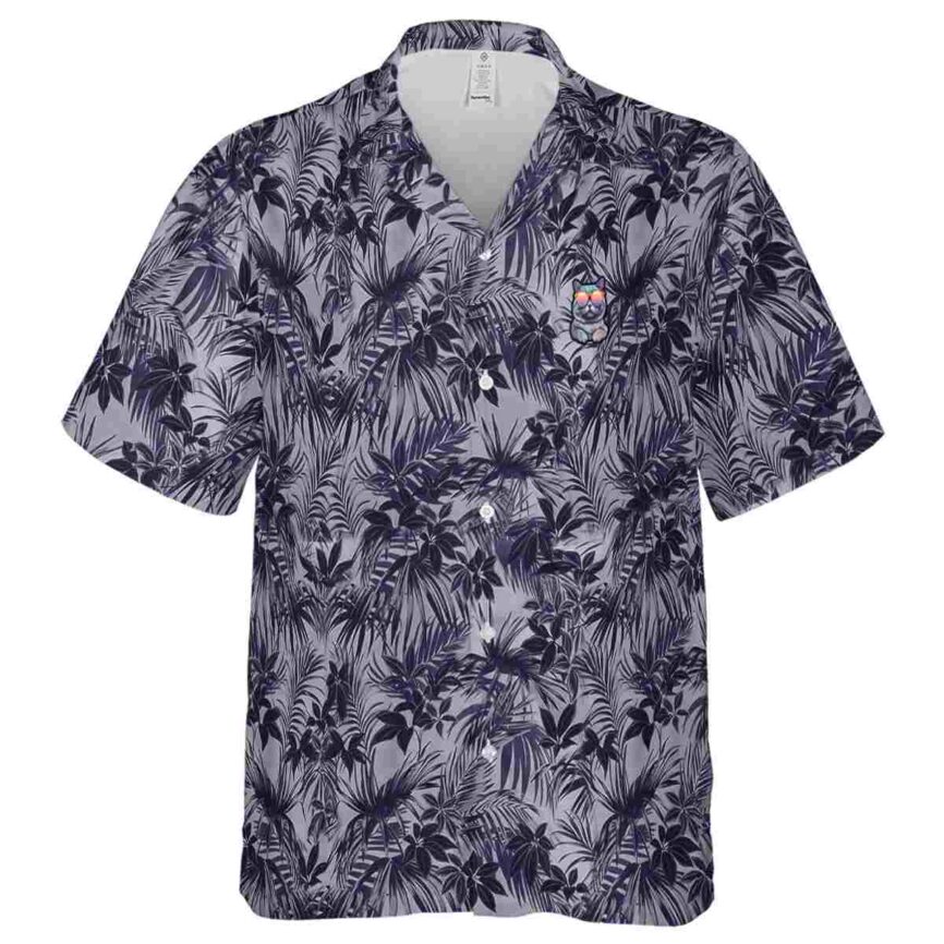 Cat Foliage Print Hawaiian Shirt Fashion forward