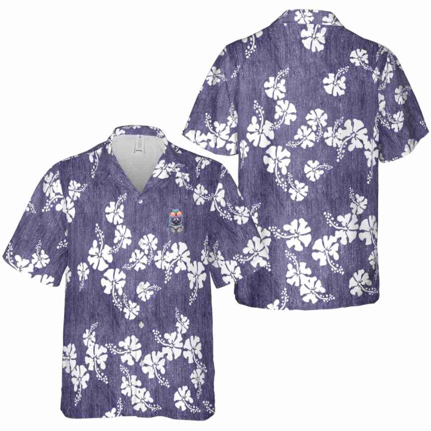 Cat Hibiscus Blossom Hawaiian Shirt Premium grade