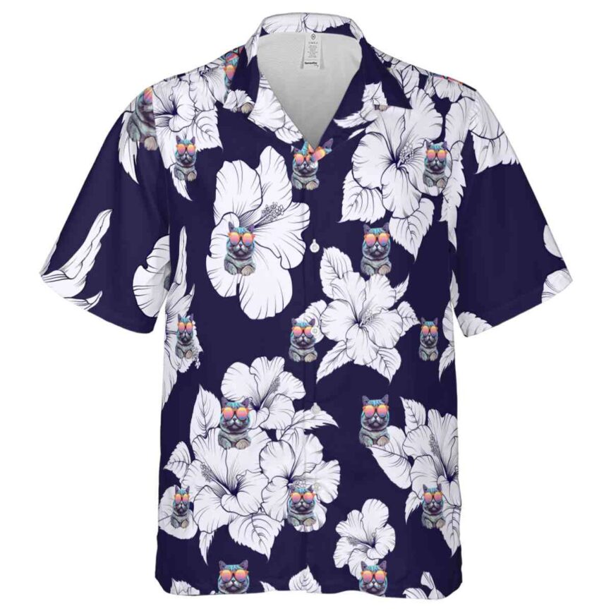 Cat Hibiscus Flower Hawaiian Shirt Fashion forward