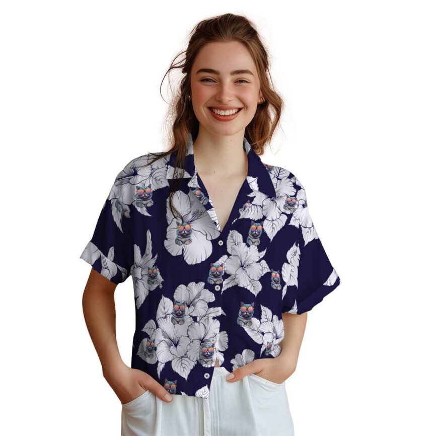 Cat Hibiscus Flower Hawaiian Shirt Top rated