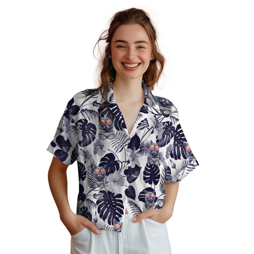 Cat Leaf Pattern Hawaiian Shirt Top rated