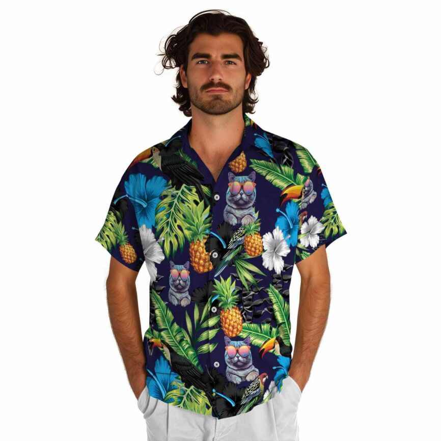 Cat Leafy Toucan Hawaiian Shirt New Arrival