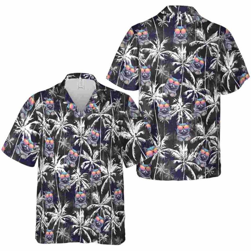 Cat Palm Themed Hawaiian Shirt Premium grade