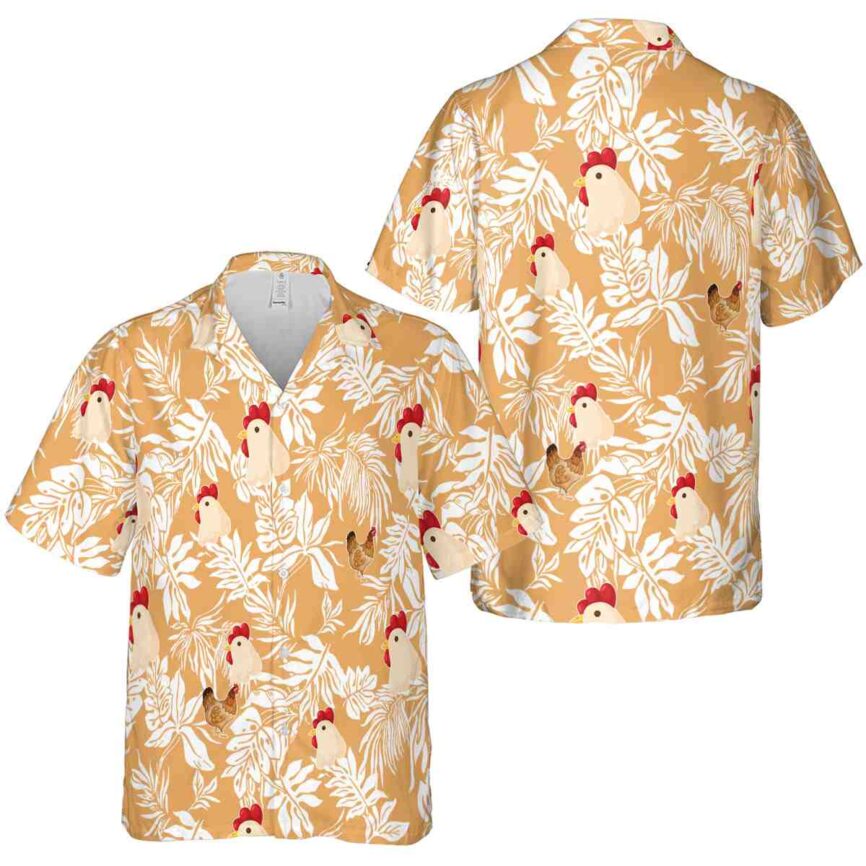 Chicken Bold Foliage Hawaiian Shirt Premium grade