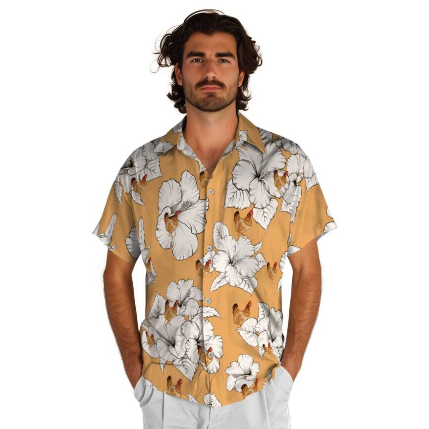 Chicken Hibiscus Flower Hawaiian Shirt New Arrival